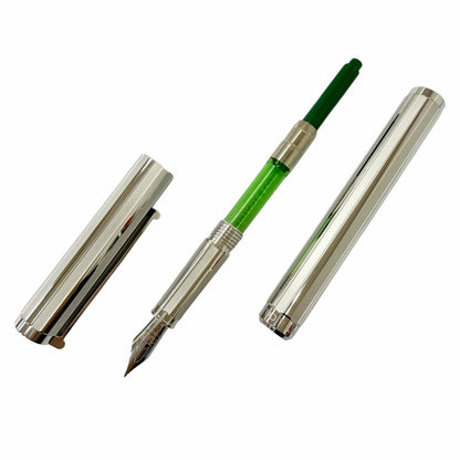 Tiffany & Co Part 925 NIB 18k M NIB Atlas Collection Cap Fountain Pen Silver — view 3