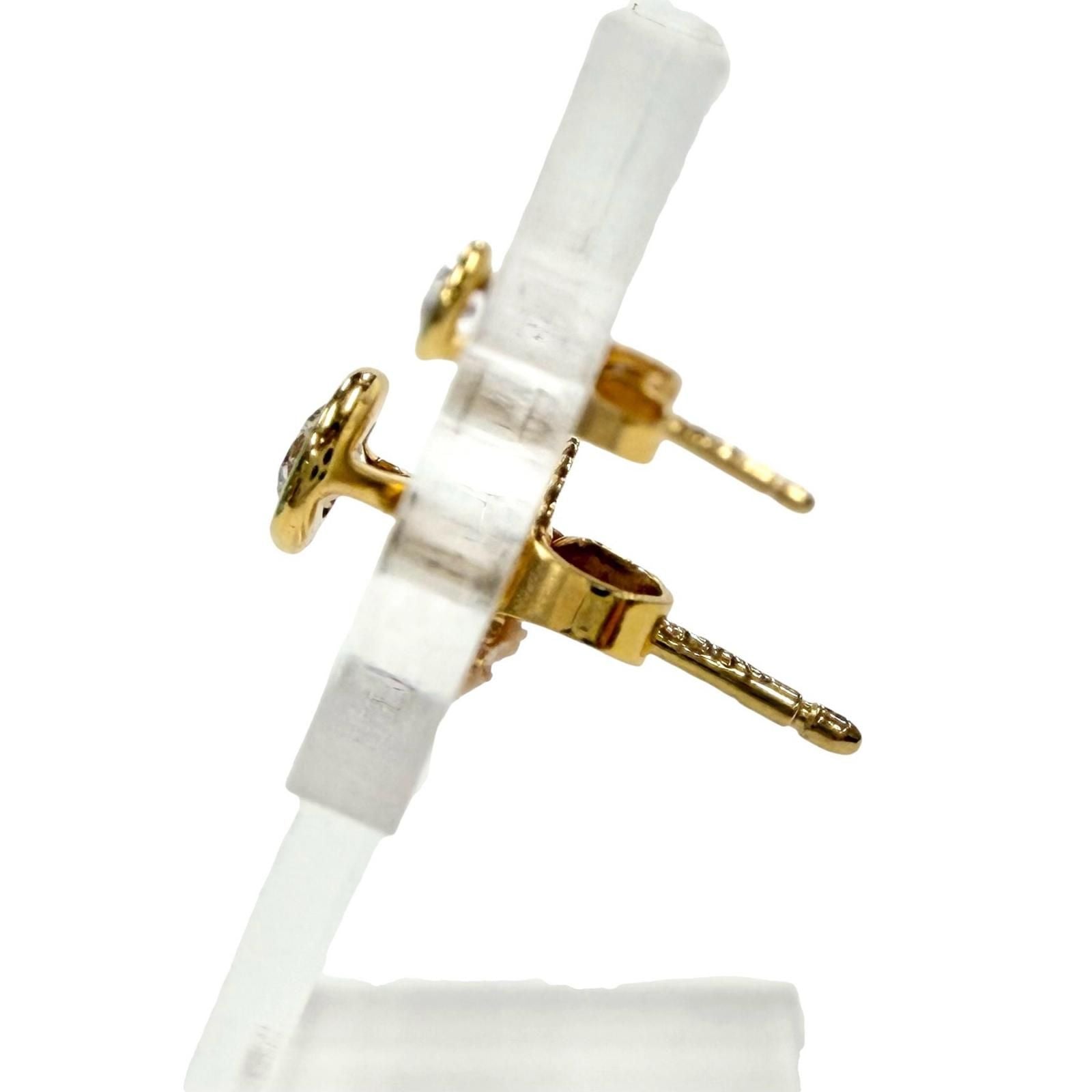Tiffany & Co by the Yard 750 Diamond Total Diameter 4.3 Earrings Yellow Gold — view 3
