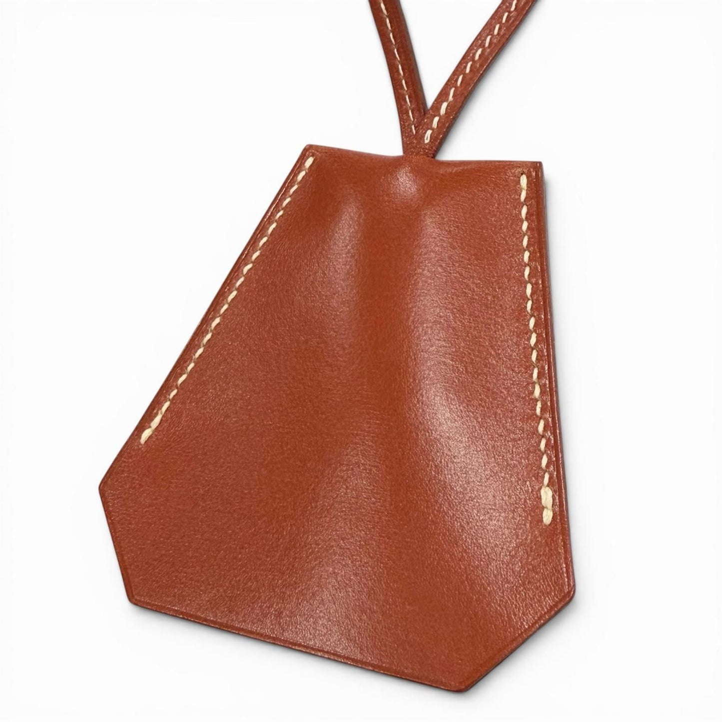 Hermes Vintage Leather Martin Margiela Era Clochette Necklace Brown