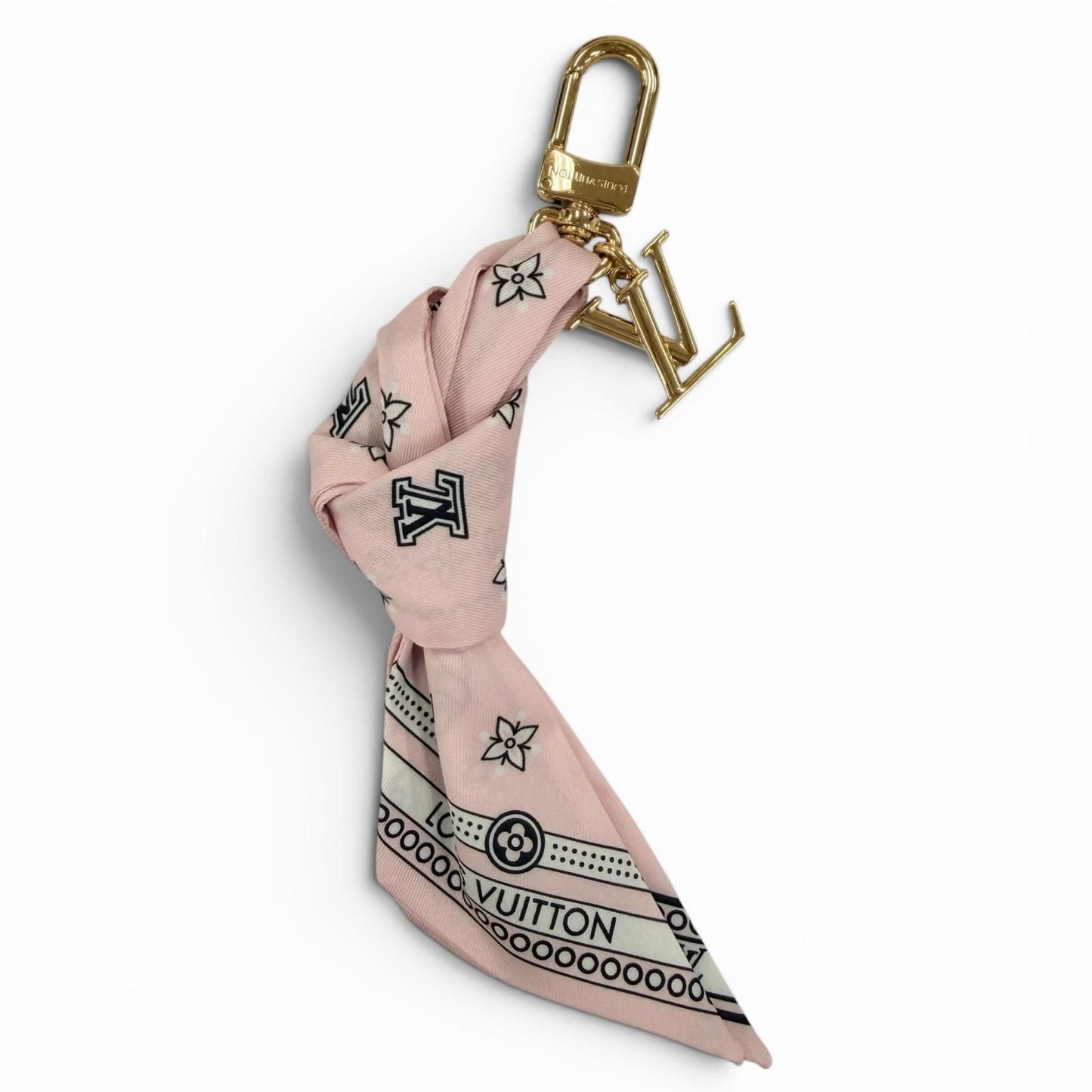 Louis Vuitton Bag Charm LV Bandana Pink Gold