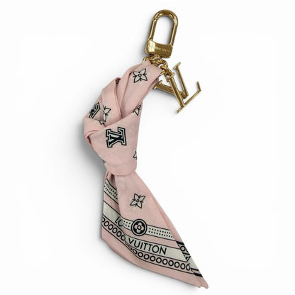 Louis Vuitton Bag Charm LV Bandana Pink Gold