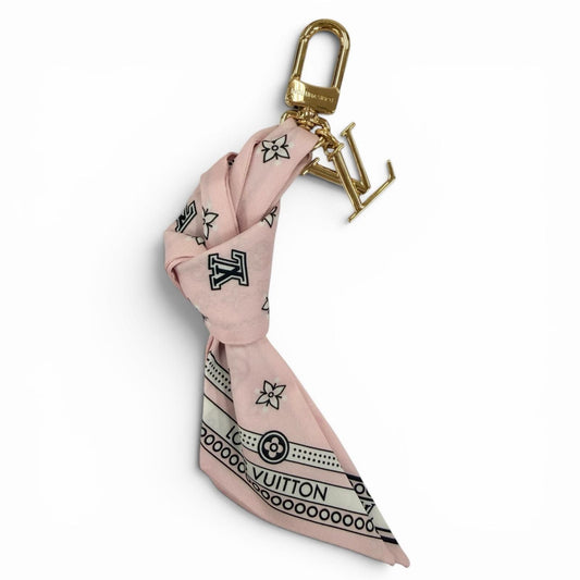 Louis Vuitton Bag Charm LV Bandana Pink Gold