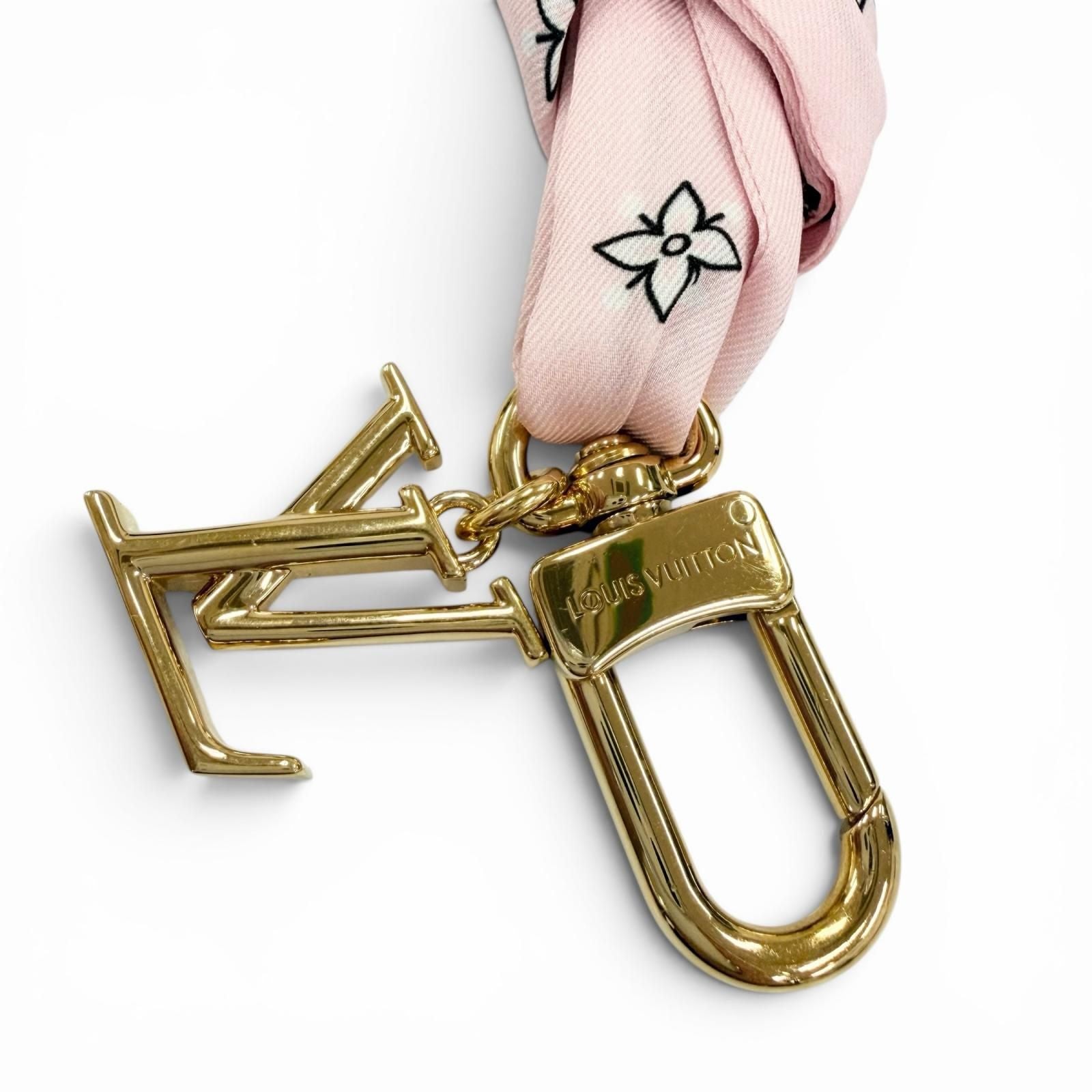 Louis Vuitton Bag Charm LV Bandana Pink Gold — view 4