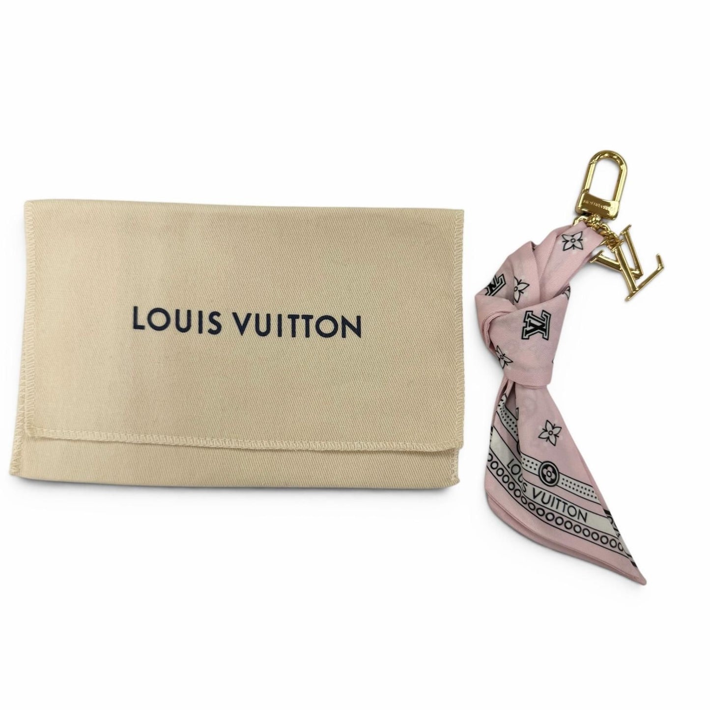 Louis Vuitton Bag Charm LV Bandana Pink Gold — view 2