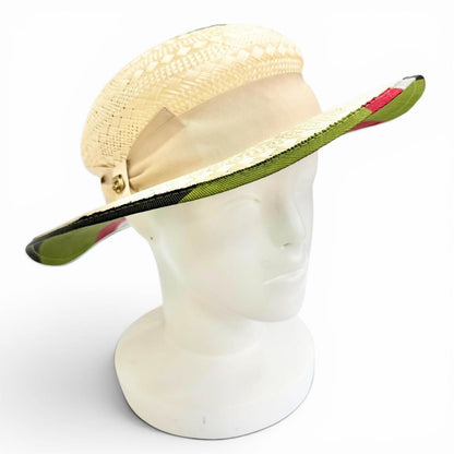 Gucci Some Silk Blend Tiger Head Ribbon Tape Straw Hat Natural L 59 cm Recommend