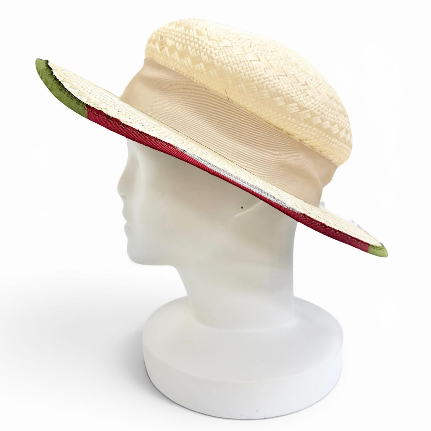 Gucci Some Silk Blend Tiger Head Ribbon Tape Straw Hat Natural L 59 cm Recommend — view 2