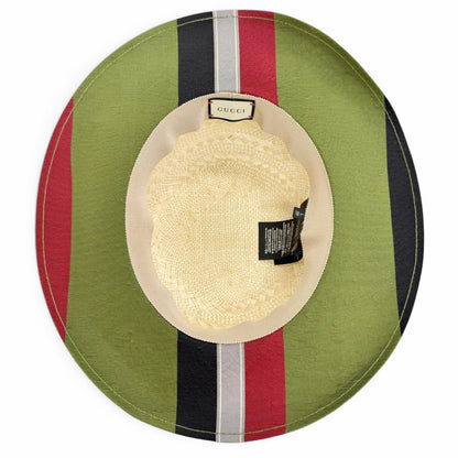 Gucci Some Silk Blend Tiger Head Ribbon Tape Straw Hat Natural L 59 cm Recommend — view 5