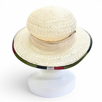 Gucci Some Silk Blend Tiger Head Ribbon Tape Straw Hat Natural L 59 cm Recommend — view 4