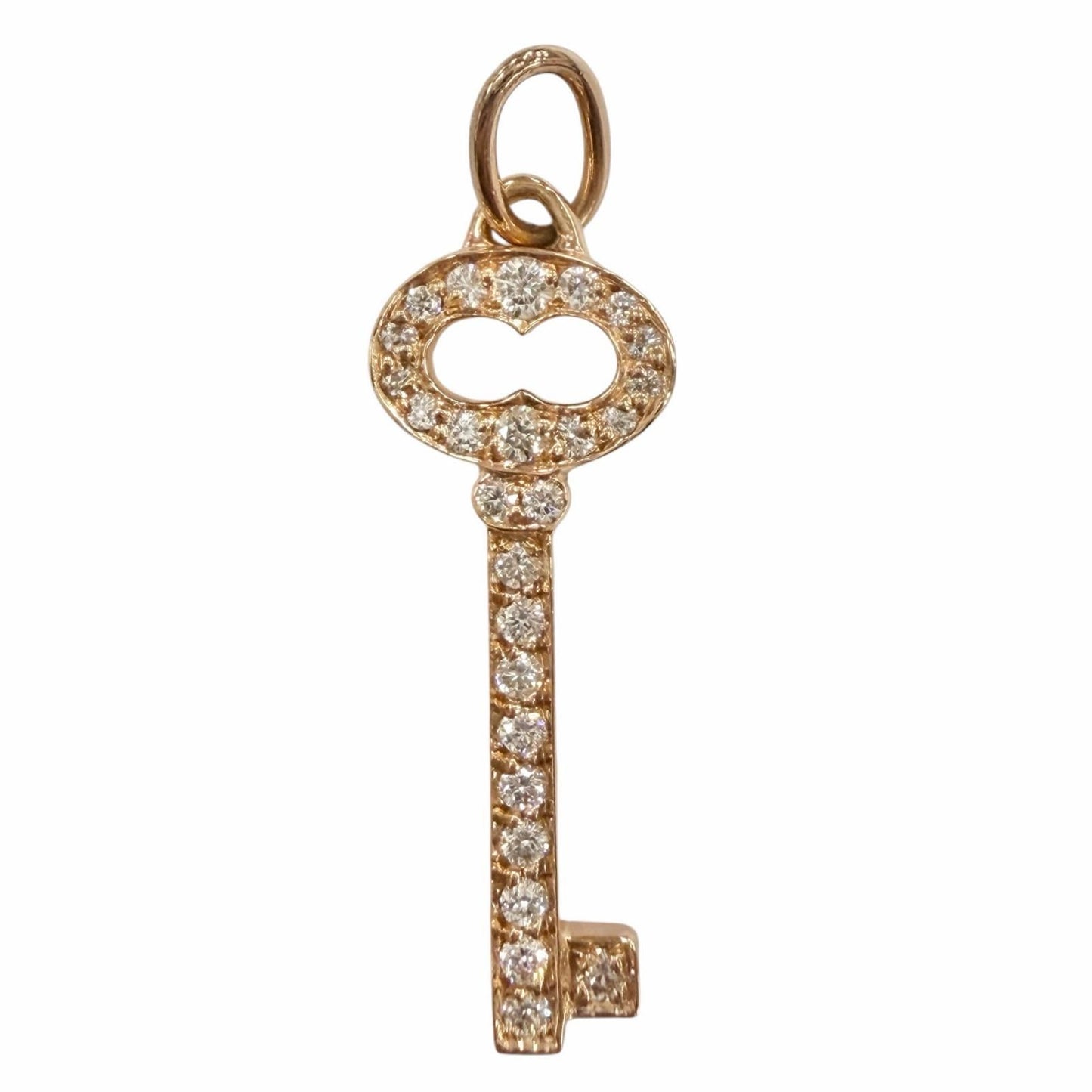 Tiffany & Co Vintage Ovalki Mini Diamond 750 Pendant Pink Gold
