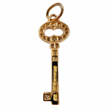 Tiffany & Co Vintage Ovalki Mini Diamond 750 Pendant Pink Gold — view 2