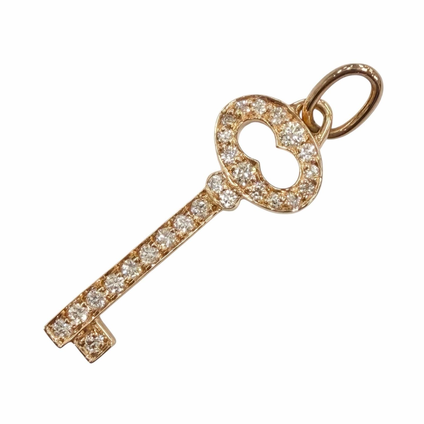 Tiffany & Co Vintage Ovalki Mini Diamond 750 Pendant Pink Gold — view 3