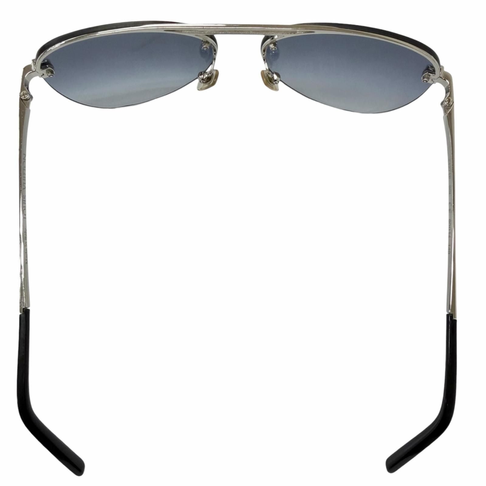 Louis Vuitton Sunglasses Clockwise Damier Teardrop Silver 60 Demo Lens Eyewear — view 5