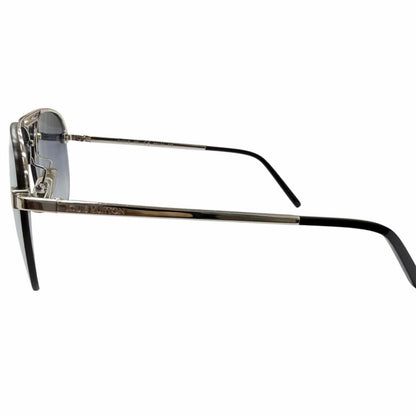Louis Vuitton Sunglasses Clockwise Damier Teardrop Silver 60 Demo Lens Eyewear — view 3