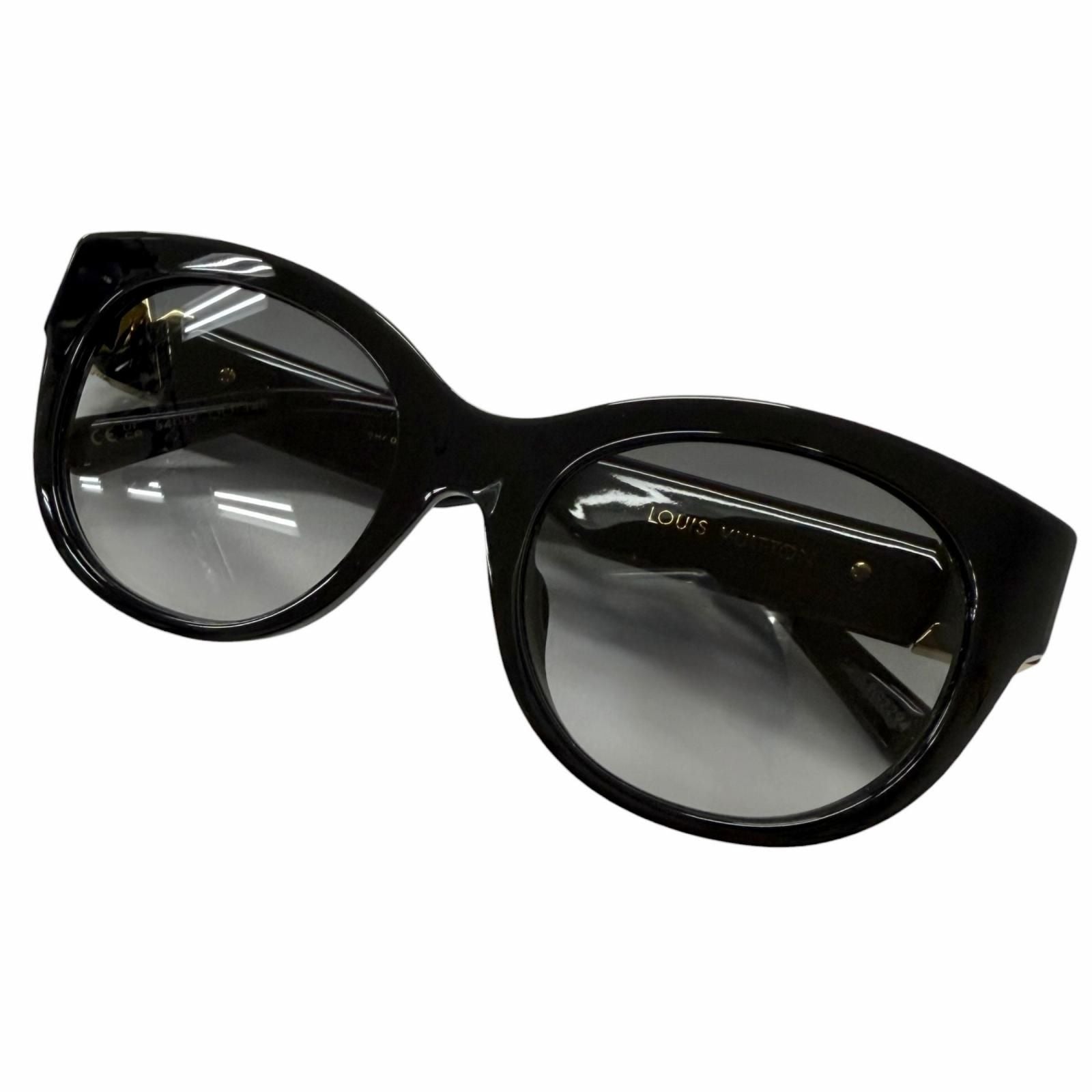 Louis Vuitton Sunglasses LV Round Eyewear Black Gold 54