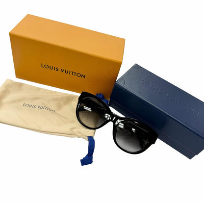 Louis Vuitton Sunglasses LV Round Eyewear Black Gold 54 — view 2