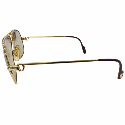Cartier Vintage Trinity Two Bridge Sunglasses Eyewear Gold Bordeaux — view 4