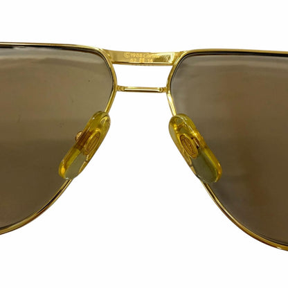 Cartier Vintage Trinity Two Bridge Sunglasses Eyewear Gold Bordeaux — view 7