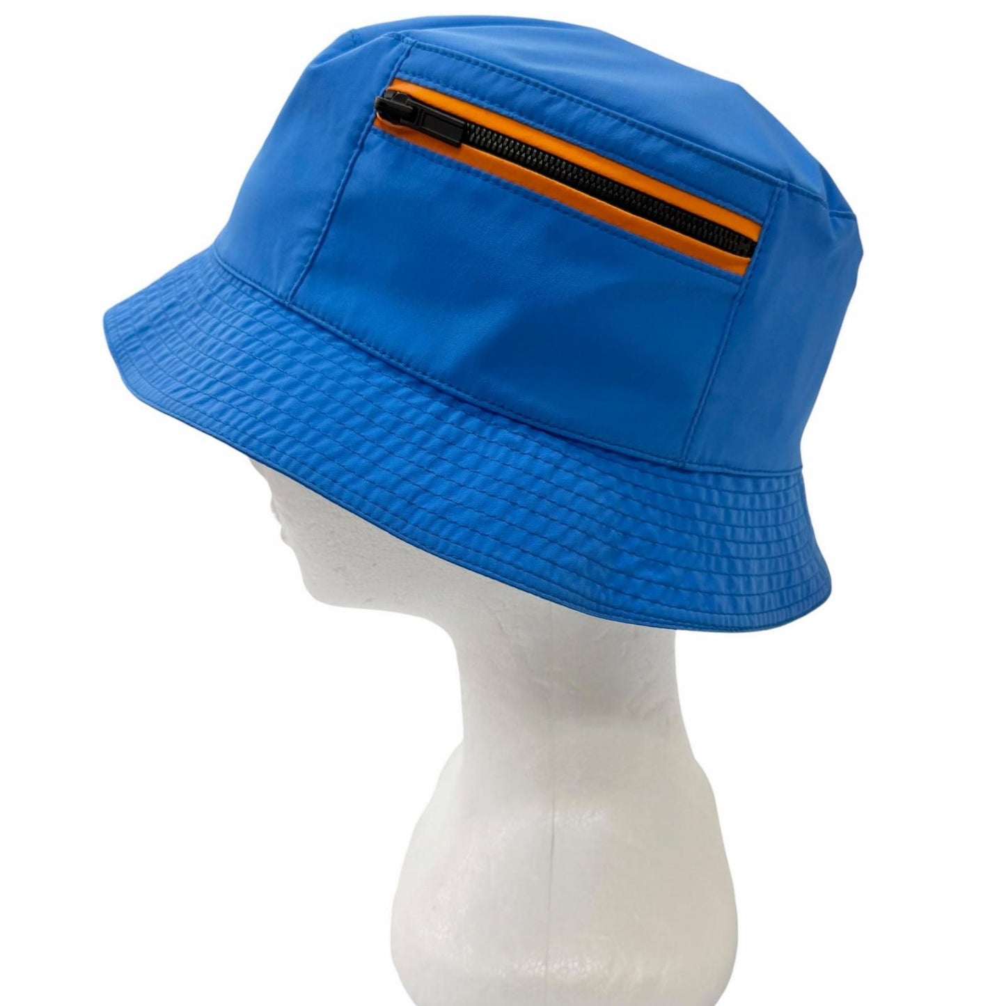 Hermes Magic Toilovent Logo Zip Bucket Hat Brim Hat Blue Orange 60 — view 2
