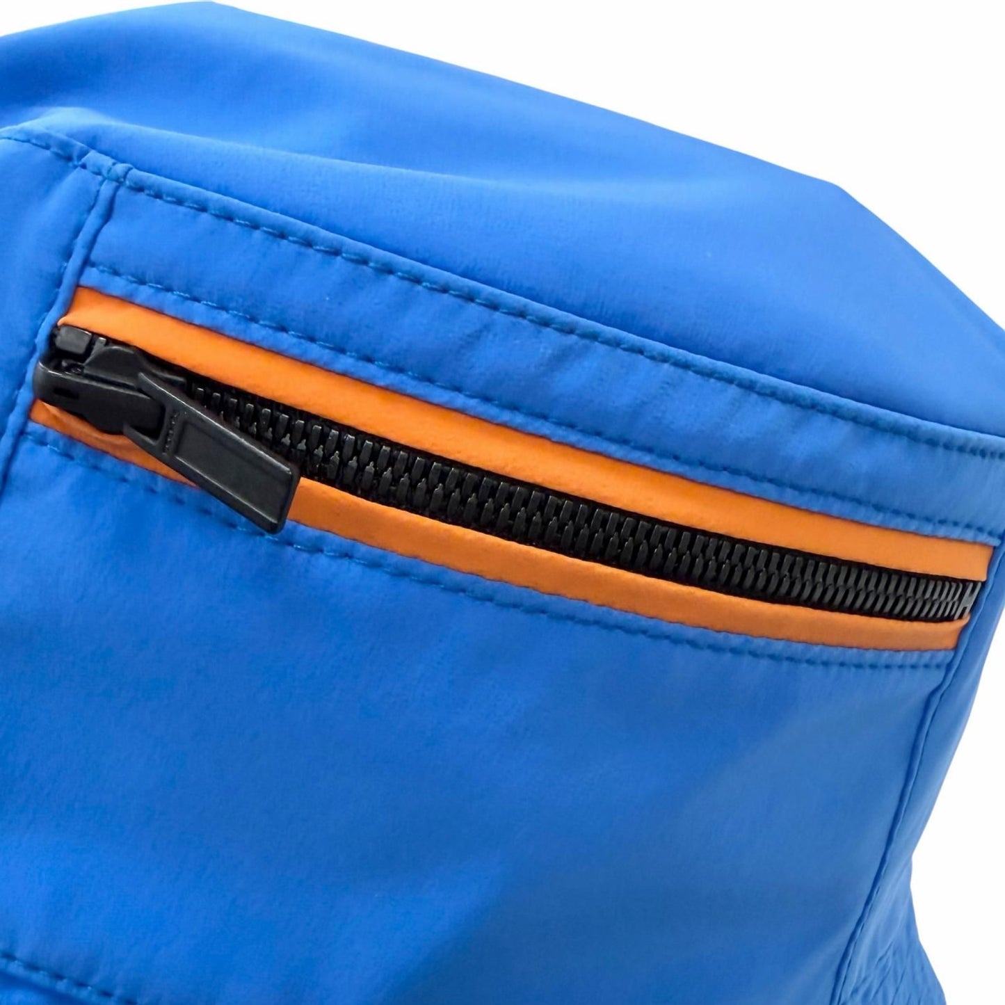 Hermes Magic Toilovent Logo Zip Bucket Hat Brim Hat Blue Orange 60 — view 5