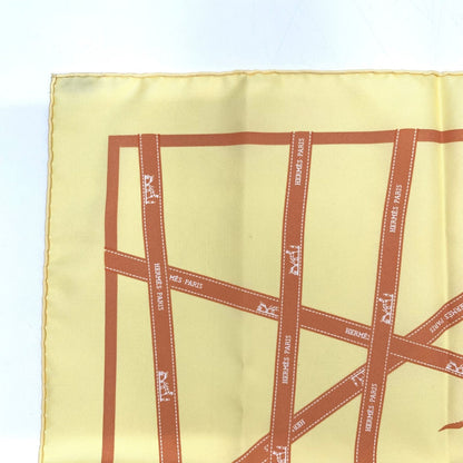 Hermes Scarf Carre 45 Bolduc Red White Silk — view 2