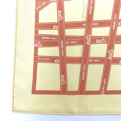 Hermes Scarf Carre 45 Bolduc Red White Silk — view 5