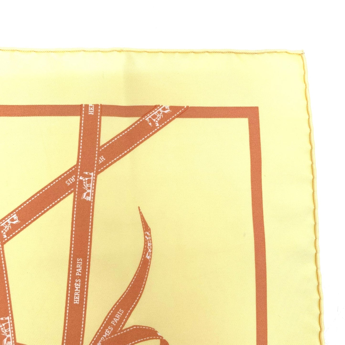 Hermes Scarf Carre 45 Bolduc Red White Silk — view 3