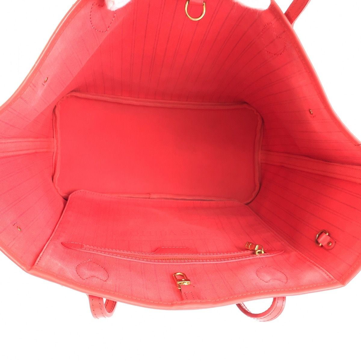 Louis Vuitton Monogram Totem Neverfull Brown Red Tote Shoulder — view 8