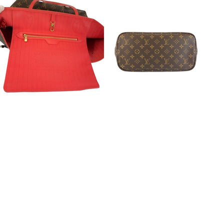 Louis Vuitton Monogram Totem Neverfull Brown Red Tote Shoulder — view 9