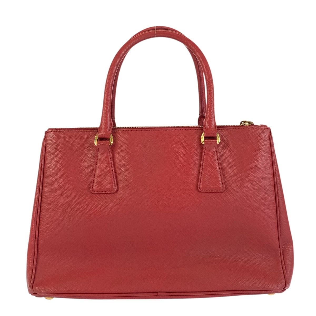 Prada Saffiano Galleria Red Gold Leather Tote Shoulder Bag 2-Way — view 2