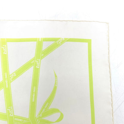 Hermes Scarf Carre 45 Bolduc Green White Silk — view 3