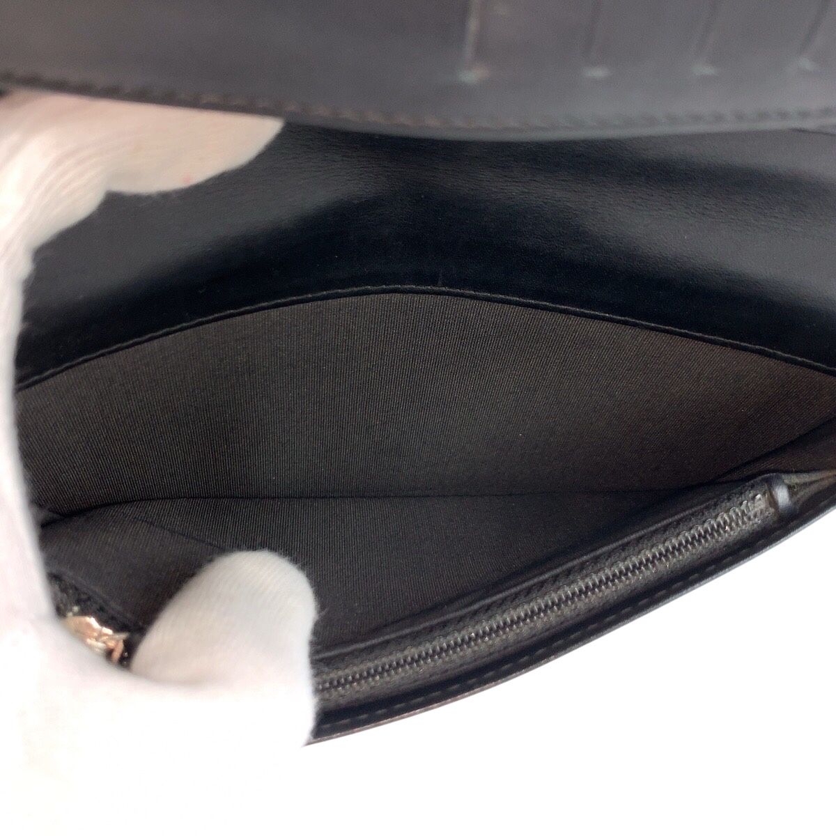 Chanel CC Logo Black Leather Wallet — view 6