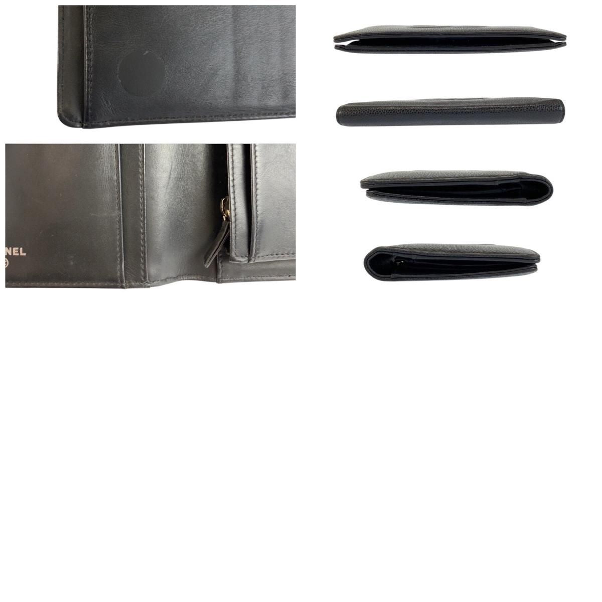 Chanel CC Logo Black Leather Wallet — view 9