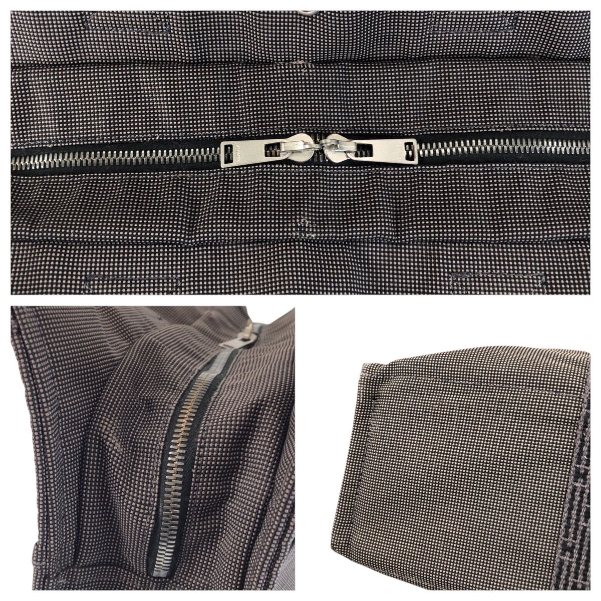 Hermes Her Line Gray Silver Polyamide Polyester Tote — view 5