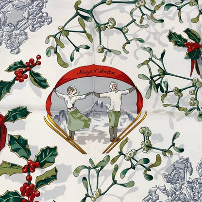 Hermes Carre 90 Neige D'antan Last Year's Snow Scarf Silk — view 5