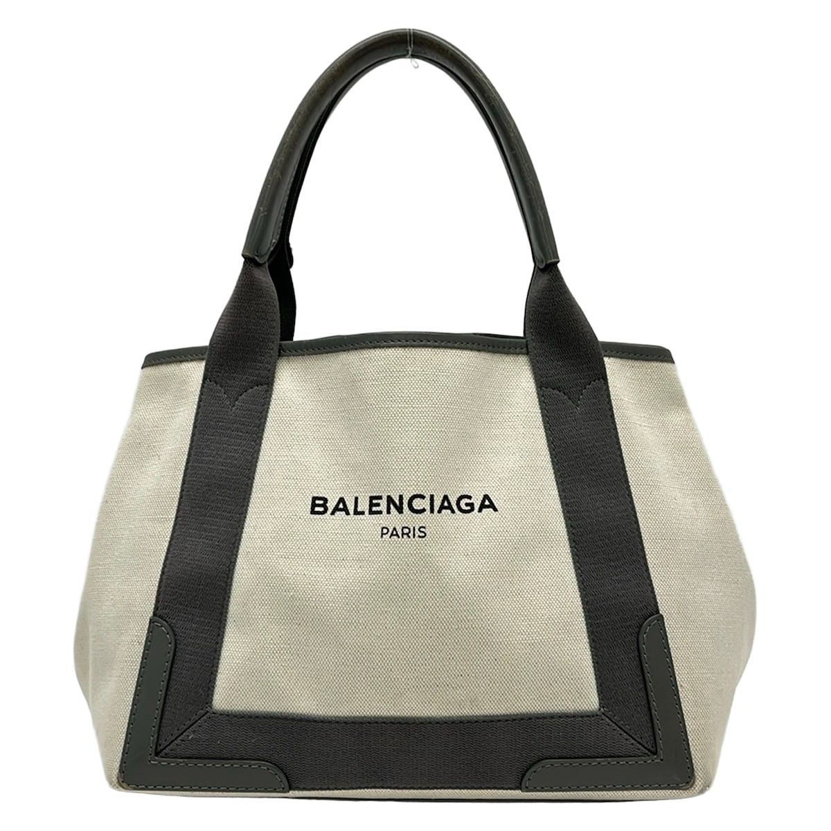 Balenciaga Tote Navy Cabas S Ivory Gray Leather