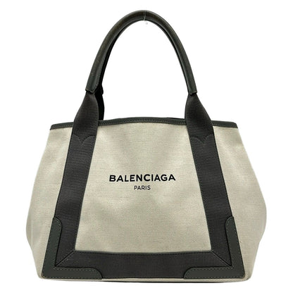 Balenciaga Tote Navy Cabas S Ivory Gray Leather