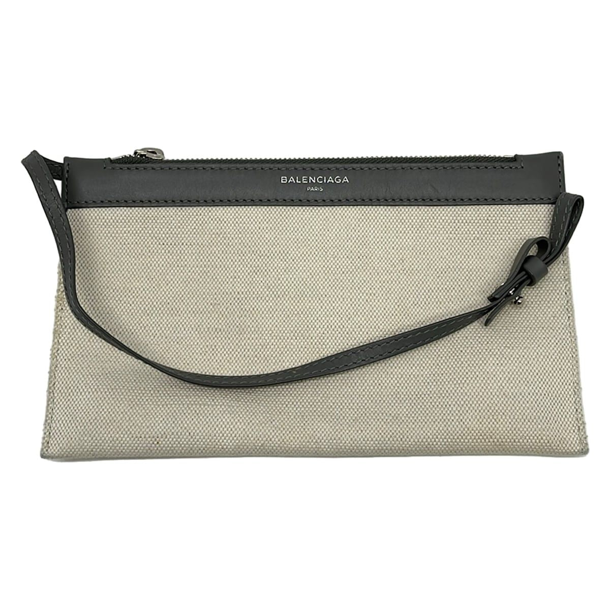 Balenciaga Tote Navy Cabas S Ivory Gray Leather — view 8