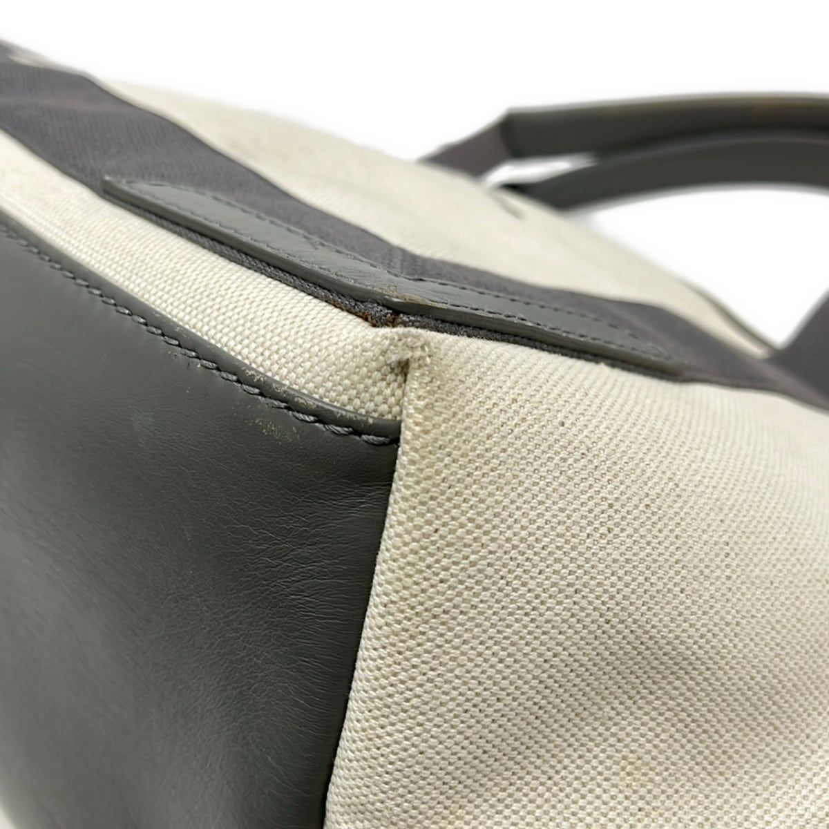 Balenciaga Tote Navy Cabas S Ivory Gray Leather — view 6