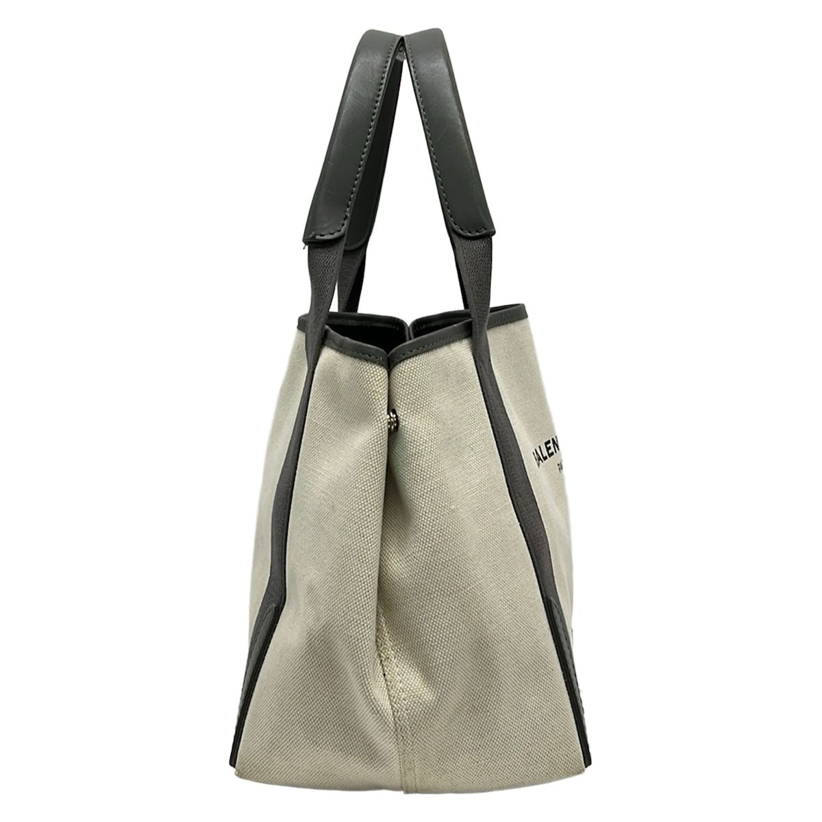 Balenciaga Tote Navy Cabas S Ivory Gray Leather — view 2