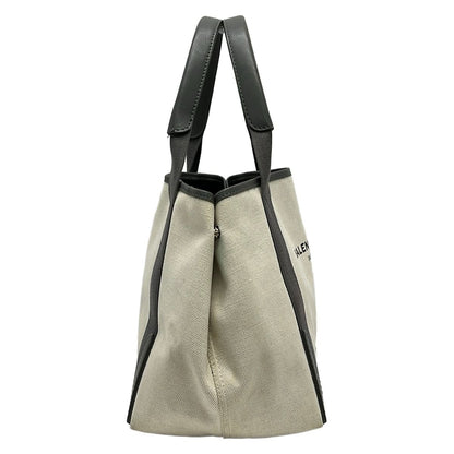 Balenciaga Tote Navy Cabas S Ivory Gray Leather — view 2