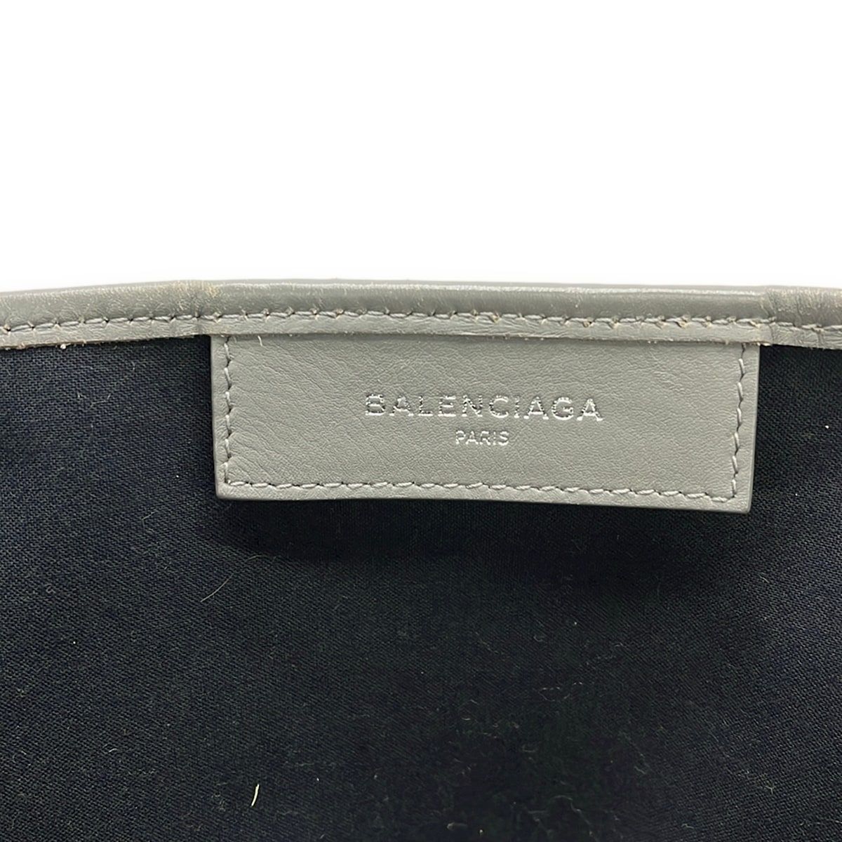 Balenciaga Tote Navy Cabas S Ivory Gray Leather — view 9