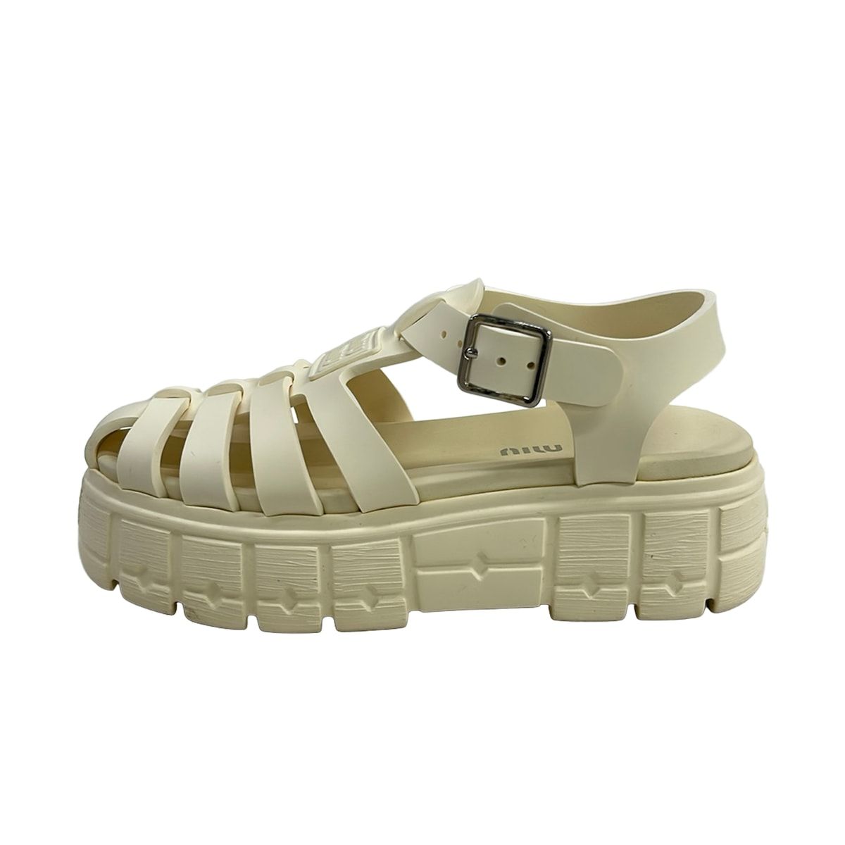 Miu Miu Sandals 36 Ivory Platform