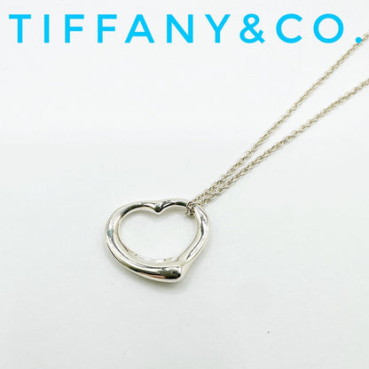 Tiffany & Co Open Heart Silver Necklace 42 cm