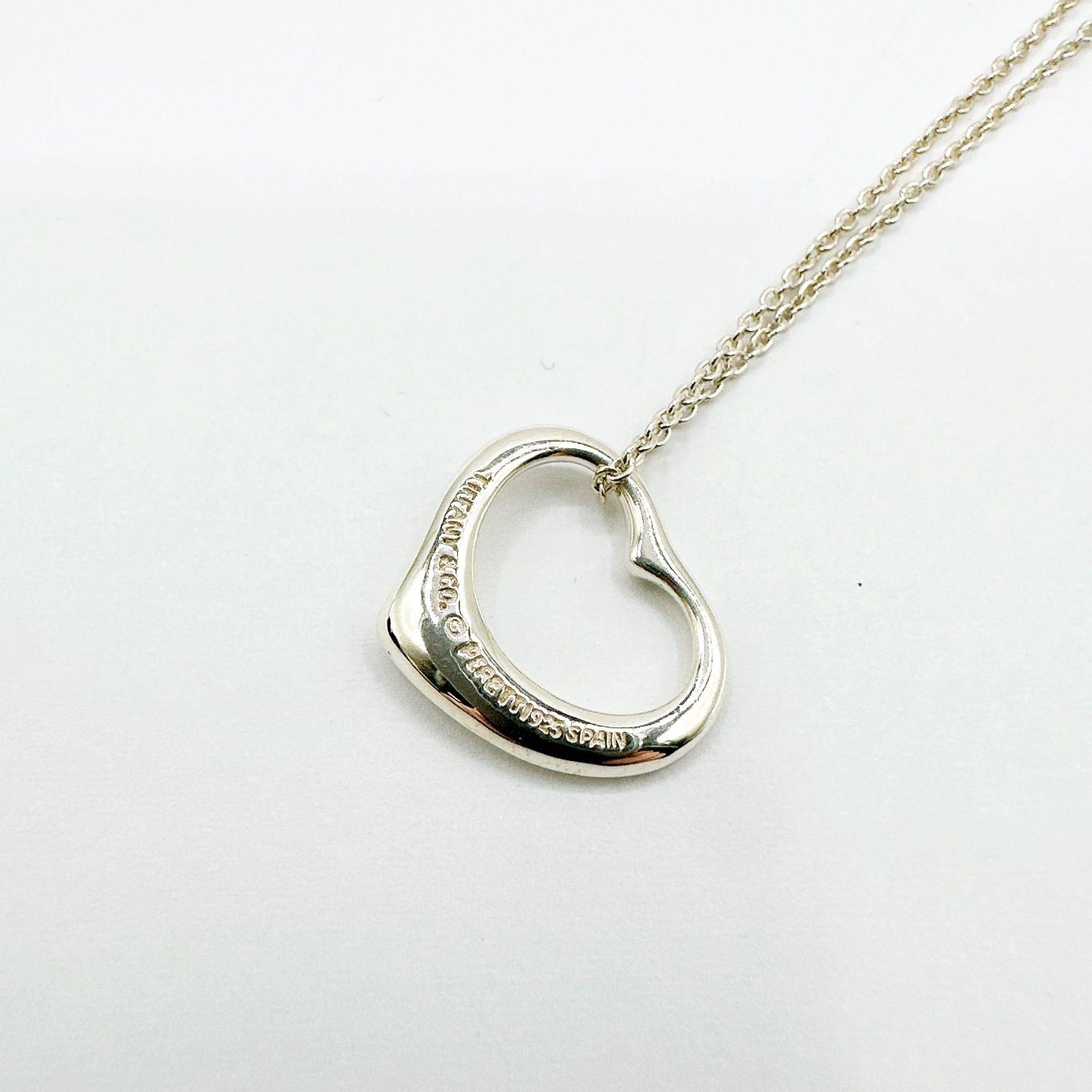 Tiffany & Co Open Heart Silver Necklace 42 cm — view 2