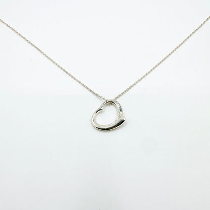 Tiffany & Co Open Heart Silver Necklace 42 cm — view 7