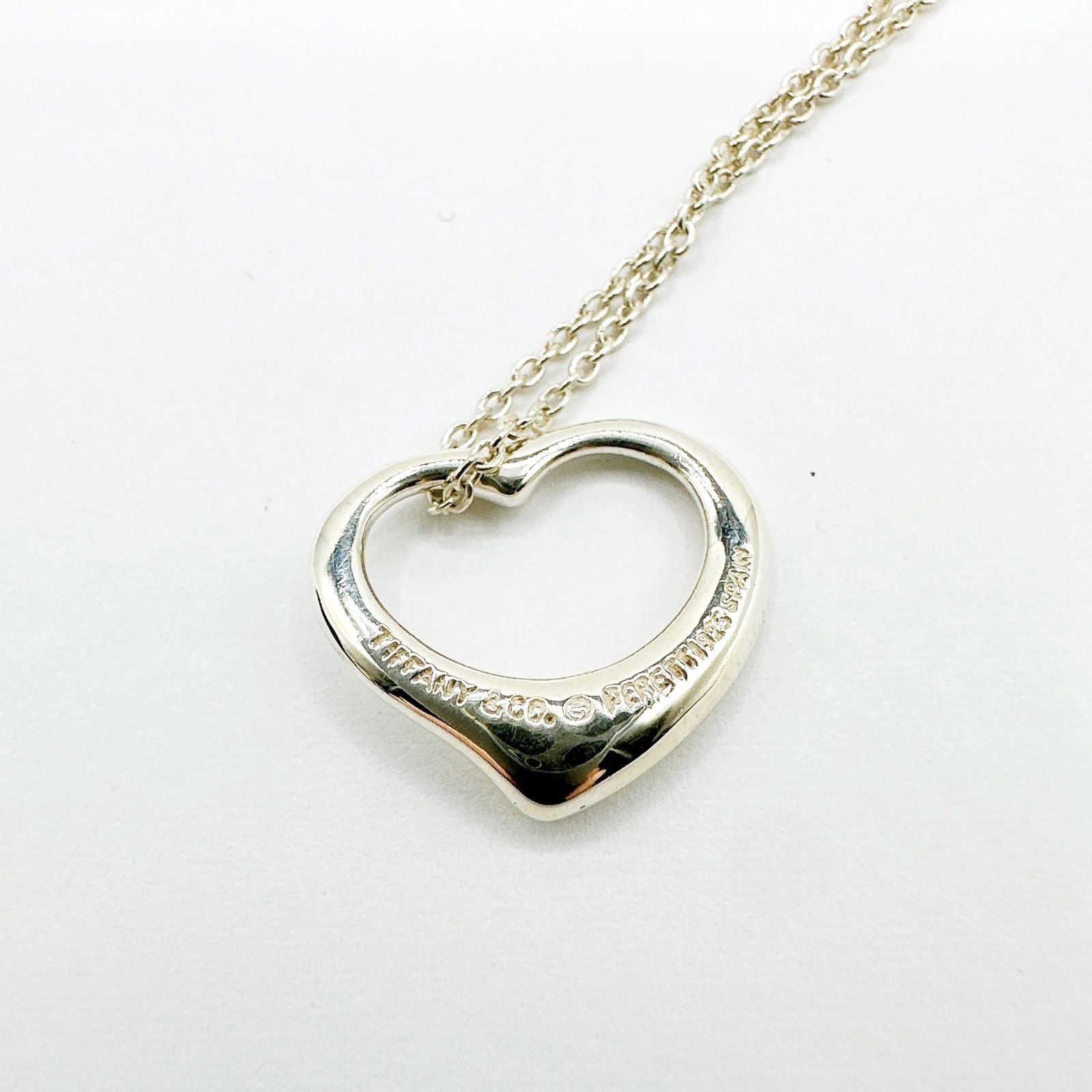 Tiffany & Co Open Heart Silver Necklace 42 cm — view 3