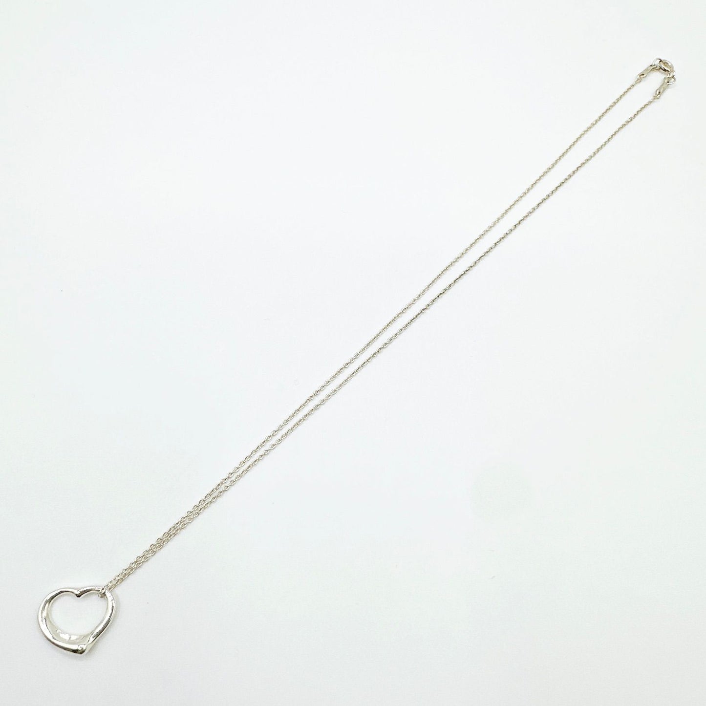 Tiffany & Co Open Heart Silver Necklace 42 cm — view 8