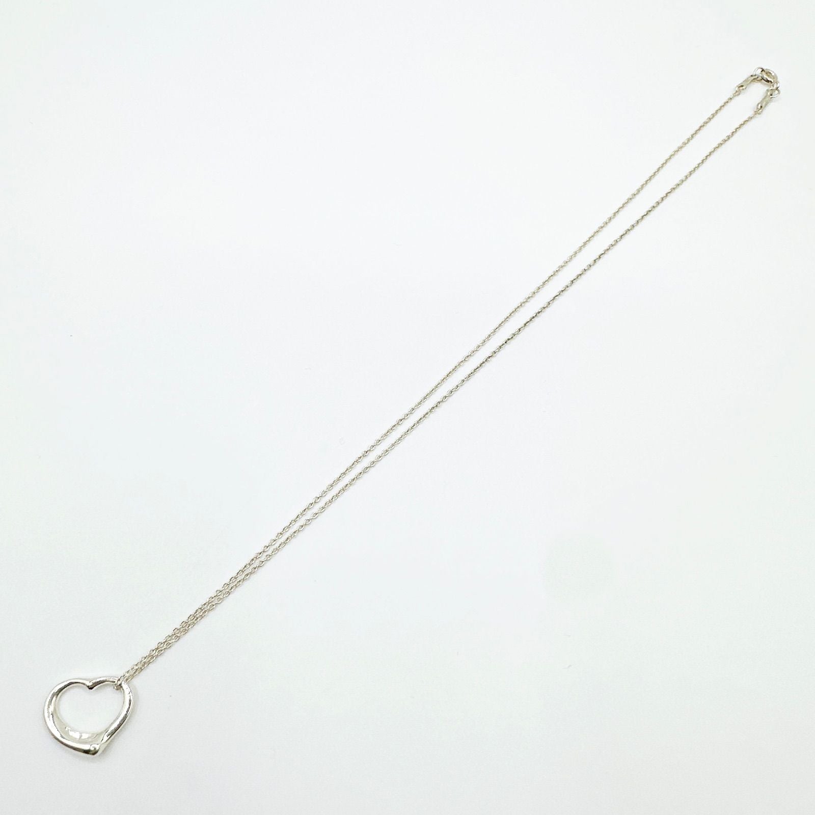 Tiffany & Co Open Heart Silver Necklace 42 cm — view 8