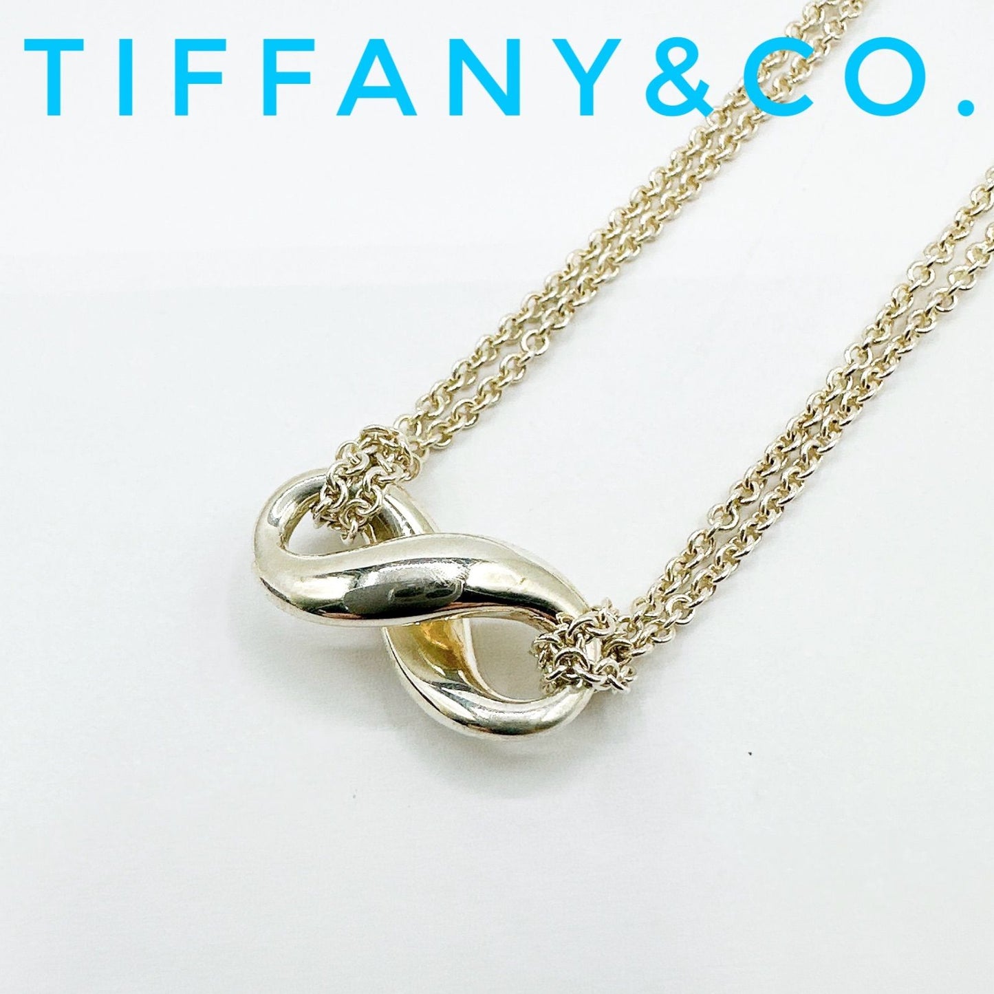 Tiffany & Co Infinity Silver Necklace 38 cm