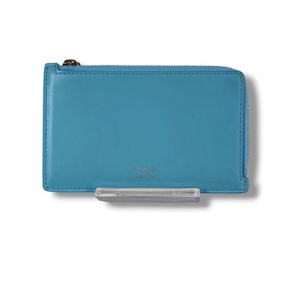 Balenciaga Envelope Fragment Case Coin Card Holder Light Blue Leather — view 3
